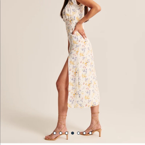 A&f cap sleeve scoop neck midi dress XXS - Picture 2 of 9